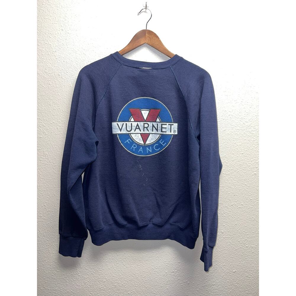 Vintage Vuarnet France Sweatshirt Crewneck Blue Eyewear Promo 90s 1990s XL